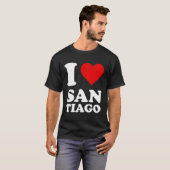 私はサンティアゴを愛している Tシャツ (正面フル)