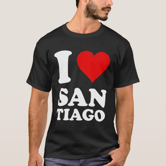 私はサンティアゴを愛している Tシャツ (正面)