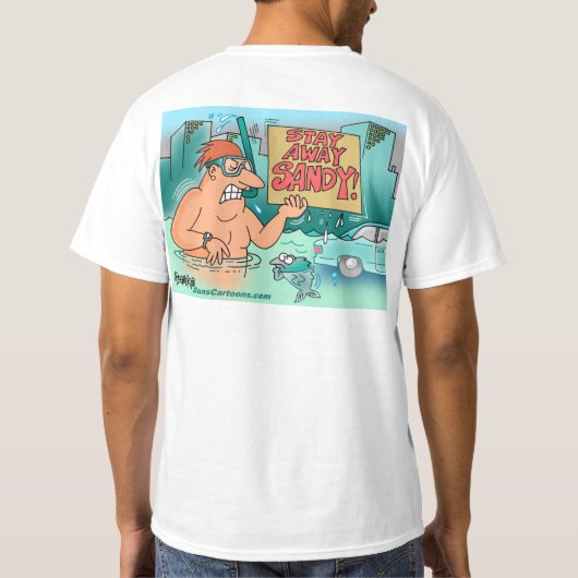 私はサンディのTシャツを生き延びました Tシャツ (裏面)