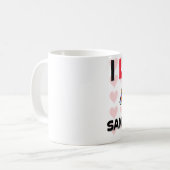 私はサンドイッチを愛します コーヒーマグカップ (正面左)