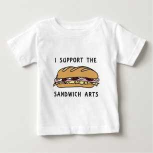 私はサンドウィッチアーツを応援する ベビーTシャツ