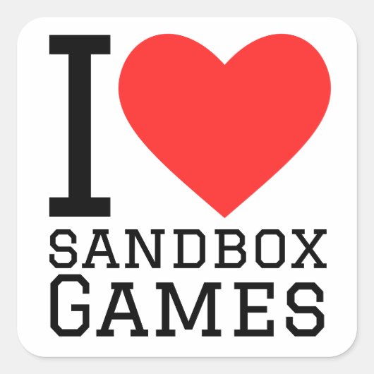 私はサンドボックスゲームが大好き スクエアシール (正面)