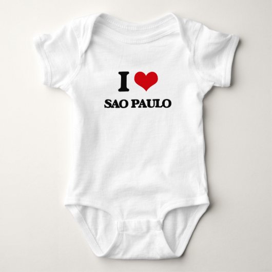 私はサンパウロを愛します ベビーボディスーツ (正面)