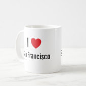 私はサンフランシスコが大好きです コーヒーマグカップ (正面左)