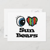 私はサンベアーズ(ハート)が大好き ポストカード (正面/裏面)