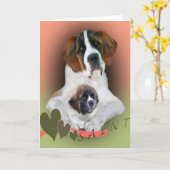 私はサンベルナール峠の私の商品を愛します カード (黄色い花)