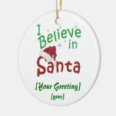 私はサン信じタ・クリスマスに セラミックオーナメント (左)