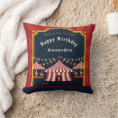私はサーカスの子ども誕生日のパーソナライズが大好き アウトドアクッション (ブランケット)