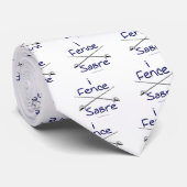 私はサーブルを囲います(青い) ネクタイ (ロール)