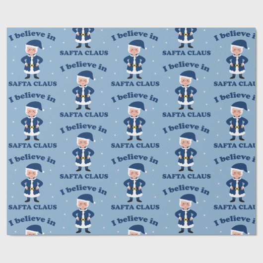 私はサ信じフタクロースで – かわいいハヌカー(ユダヤ教の祭り) ラッピングペーパー (フラット)
