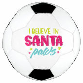私はサ信じンタの足のペット犬 |クリスマス サッカーボール (正面)