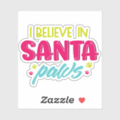 私はサ信じンタの足のペット犬 シール (シート)