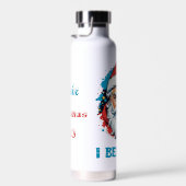 私はサ信じンタクラウスグラフィティスタイルデザイン ウォーターボトル (右面)
