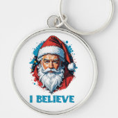 私はサ信じンタクラウスグラフィティスタイルデザイン キーホルダー (正面)