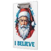 私はサ信じンタクラウスグラフィティスタイルデザイン クリップボード (左)