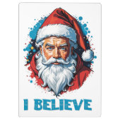 私はサ信じンタクラウスグラフィティスタイルデザイン クリップボード (裏面)