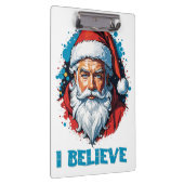 私はサ信じンタクラウスグラフィティスタイルデザイン クリップボード (右)