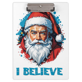 私はサ信じンタクラウスグラフィティスタイルデザイン クリップボード