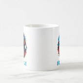 私はサ信じンタクラウスグラフィティスタイルデザイン コーヒーマグカップ (中央)