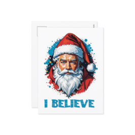 私はサ信じンタクラウスグラフィティスタイルデザイン シーズンポストカード