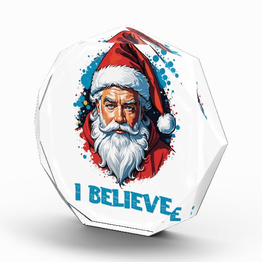 私はサ信じンタクラウスグラフィティスタイルデザイン フォトブロック (右)