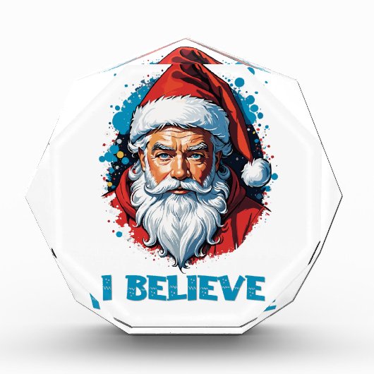 私はサ信じンタクラウスグラフィティスタイルデザイン フォトブロック (正面)