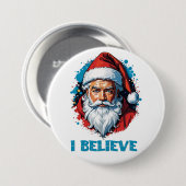 私はサ信じンタクラウスグラフィティスタイルデザイン 缶バッジ (正面&裏面)