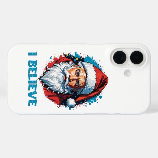 私はサ信じンタクラウスグラフィティスタイルデザイン Case-Mate iPhoneケース (裏面 (横))