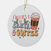 私はサ信じータとコーヒーに行っている | クリスマスラテ セラミックオーナメント (左)