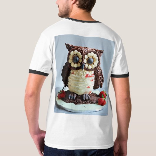 私はザズルフクロウ誕生日パーティーTシャツが大好き Tシャツ (裏面フル)