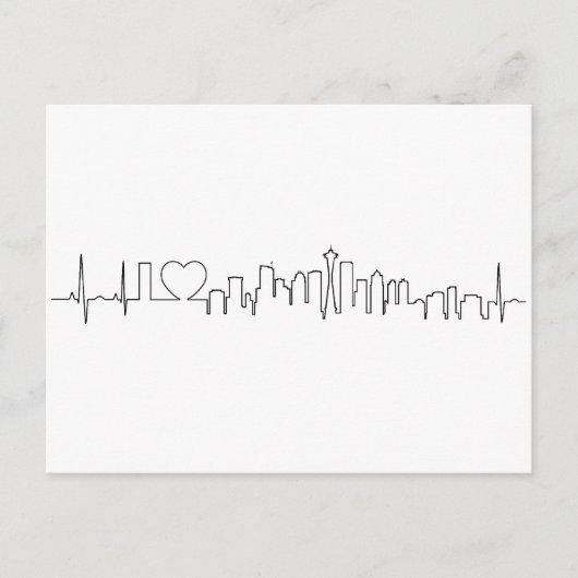 私はシアトルを特別なスタイルで愛している ポストカード (正面)