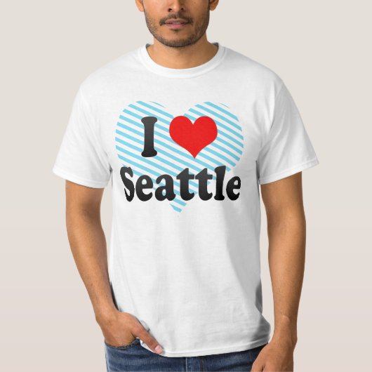 私はシアトル、米国を愛します Tシャツ (正面)