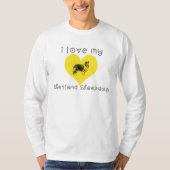 私はシェトランドシェプドッグが大好き Tシャツ (正面)
