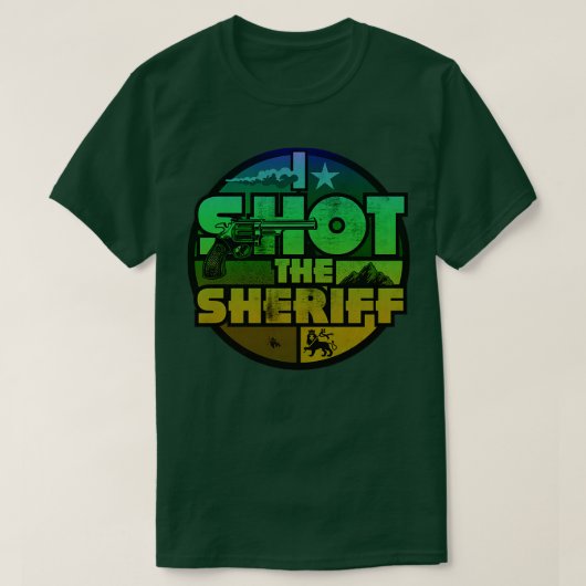 私はシェリフ・ラス・スラングを撃った Tシャツ (デザイン正面)