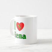 私はシエナイタリアを愛します コーヒーマグカップ (正面左)