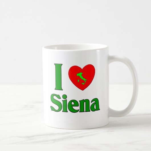 私はシエナイタリアを愛します コーヒーマグカップ (右)
