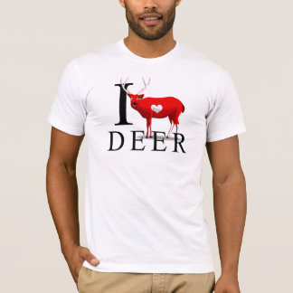 私はシカのTシャツを愛します Tシャツ