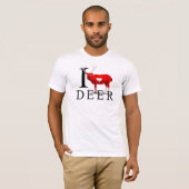 私はシカのTシャツを愛します Tシャツ (正面フル)