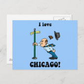 私はシカゴを愛します ポストカード (正面/裏面)