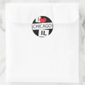 私はシカゴILを愛する ラウンドシール (バッグ)
