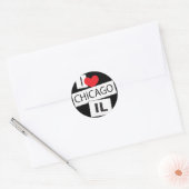 私はシカゴILを愛する ラウンドシール (封筒)