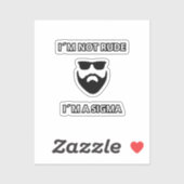 私はシグマヒゲのデザインで失礼なクールくない シール (シート)