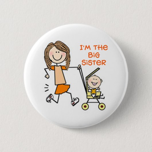 私はシスター・スティック・フィギュア 缶バッジ (正面)