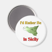 私はシチリアに行きたい。 マグネット (正面/裏面)