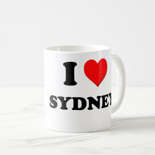 私はシドニーを愛します コーヒーマグカップ (正面右)