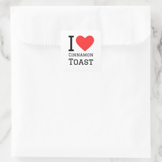私はシナモントーストが大好き スクエアシール (バッグ)