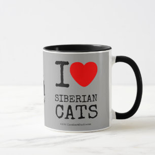 私はシベリア猫のコーヒーカップを愛します マグカップ