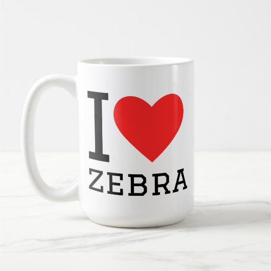 私はシマウマが好き コーヒーマグカップ (左)