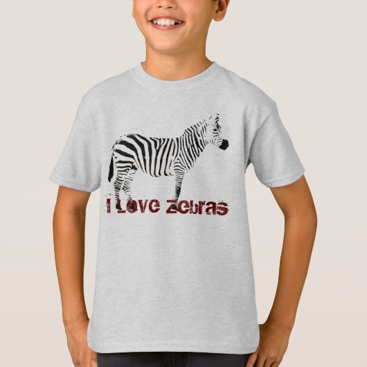 私はシマウマの子供のTシャツを愛します Tシャツ (正面)