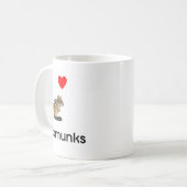 私はシマリスのマグを愛します コーヒーマグカップ (正面左)
